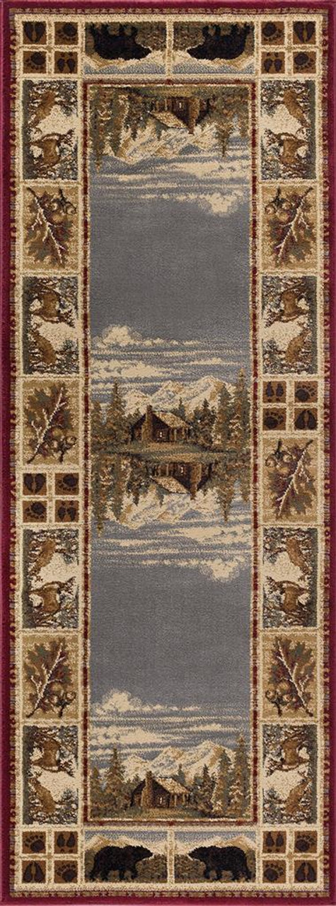 Americana 6700 Red Runner Area Rug Americana 6700 Red Runner Area Rug
