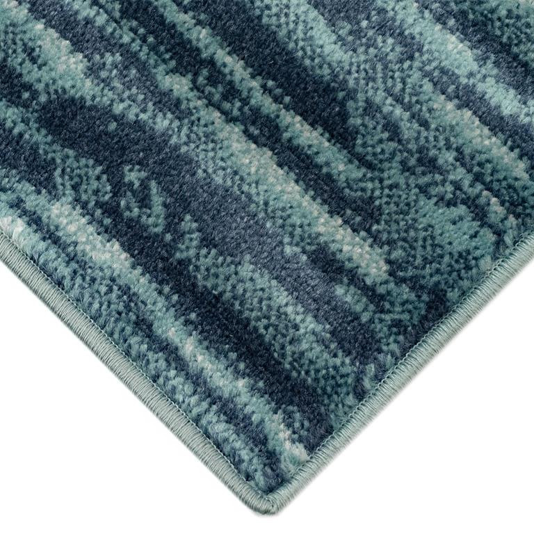 Liora Manne Aurora 2853-03 Strata Blue Area Rug Corner 2