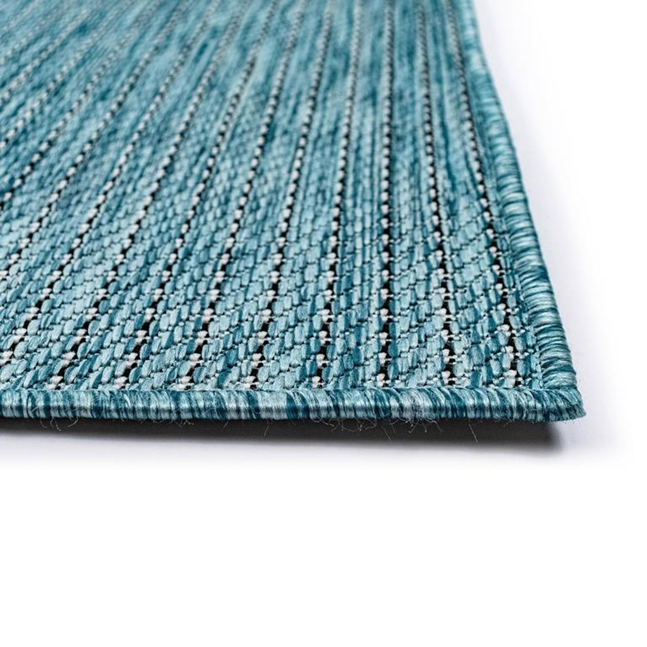 Liora Manne Carmel 8422-04 Texture Stripe Aqua Area Rug Pile