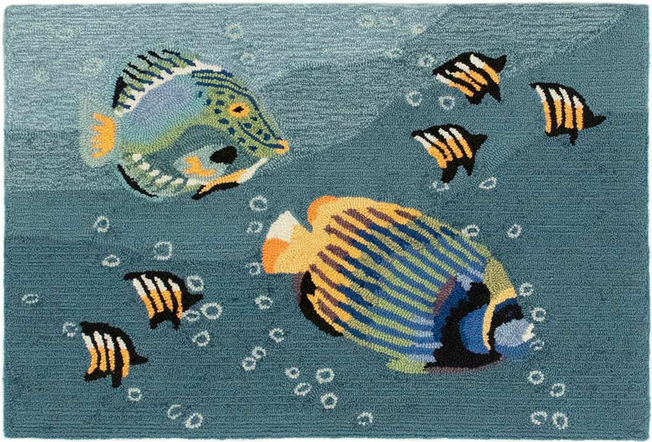 Liora Manne Frontporch 4530-04 Aquarium Ocean Area Rug