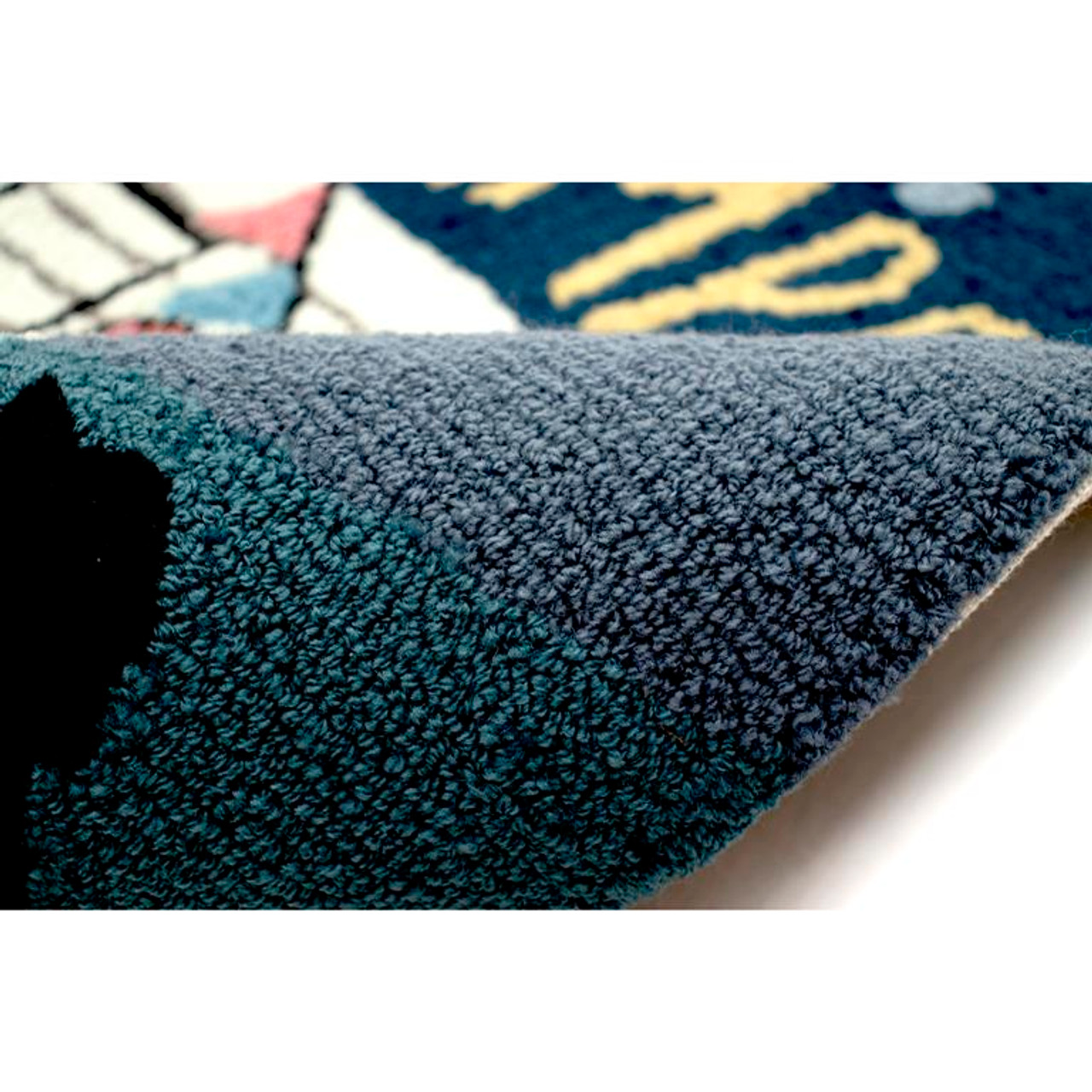 Liora Manne Frontporch 4542-47 Happy Camper Night Area Rug Texture