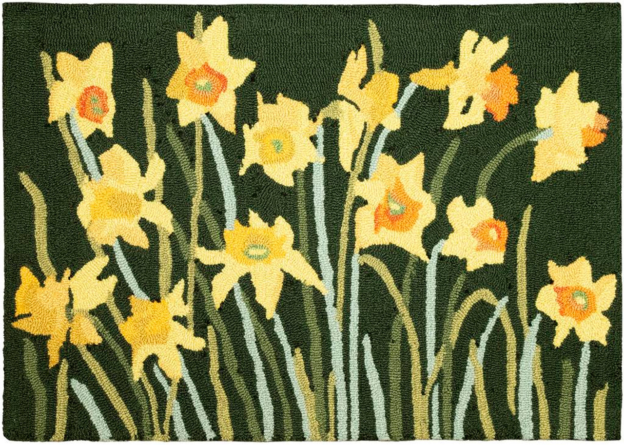 Liora Manne Frontporch 4560-06 Daffodil Green Area Rug