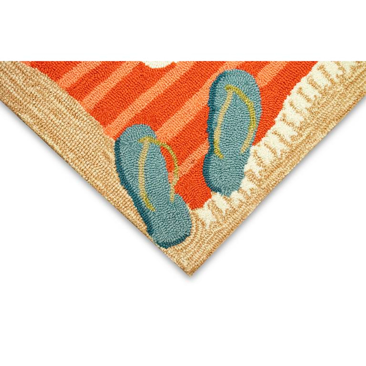 Liora Manne Frontporch 4563-12 Sea La Vie Natural Area Rug Corner