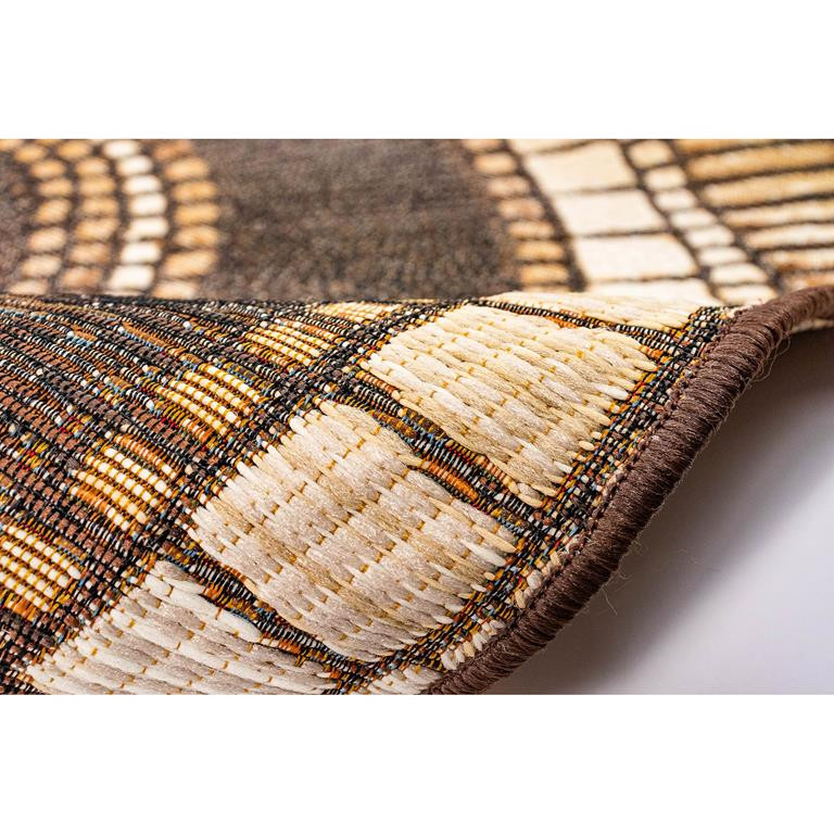 Liora Manne Marina 8035-19 Circles Brown Area Rug Texture