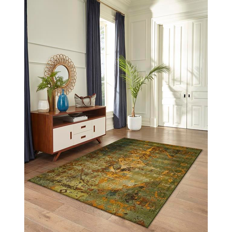 Liora Manne Marina 8043-06 Kermin Green Area Rug Room Scene