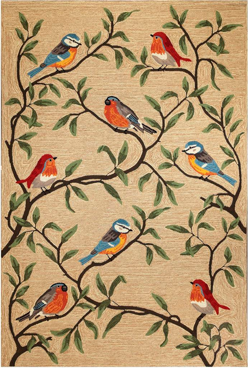 Liora Manne Ravella 2270-12 Birds On Branches Natural Area Rug