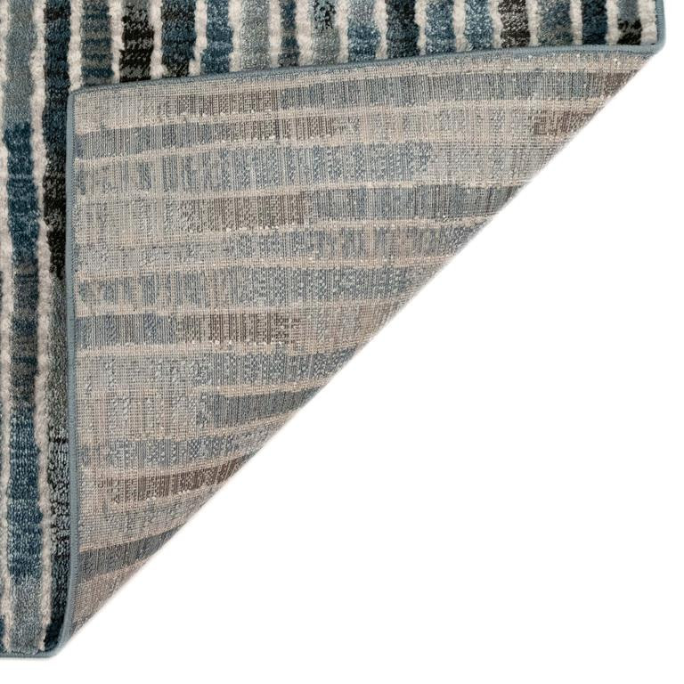 Liora Manne Soho 7116-03 Stripe Blue Area Rug Backing