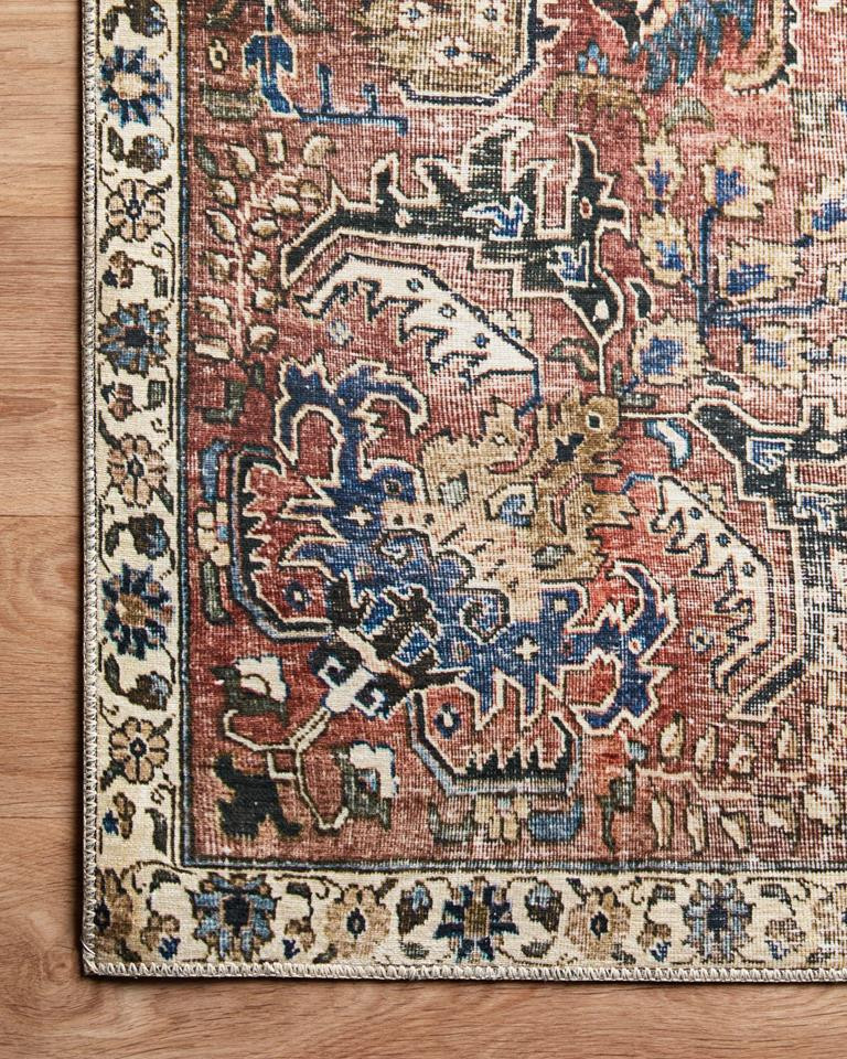 Jules JUL-01 Merlot Multi Area Rug Corner