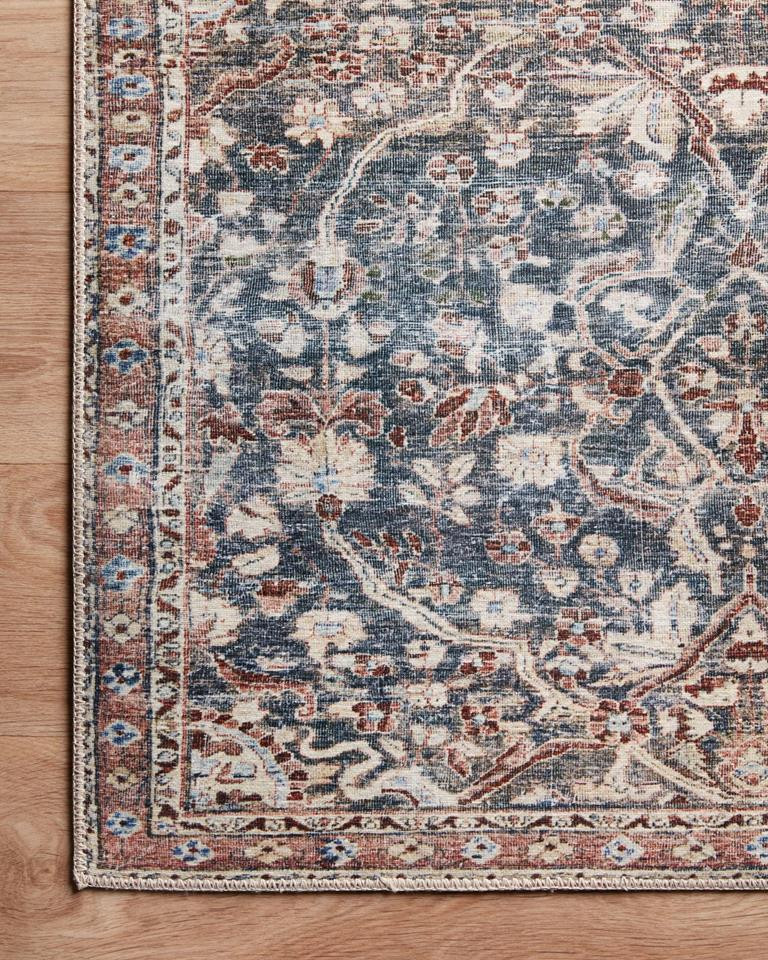 Jules JUL-06 Denim Spice Area Rug Corner