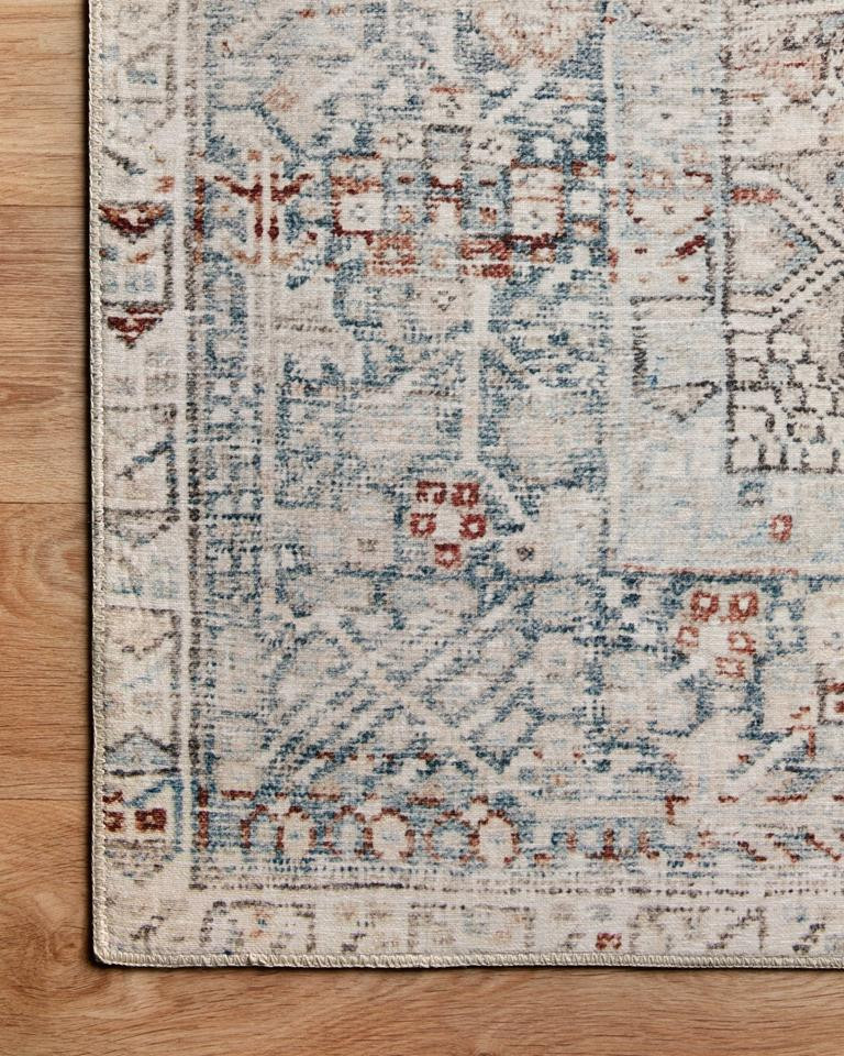 Jules JUL-07 Natural Ocean Area Rug Corner