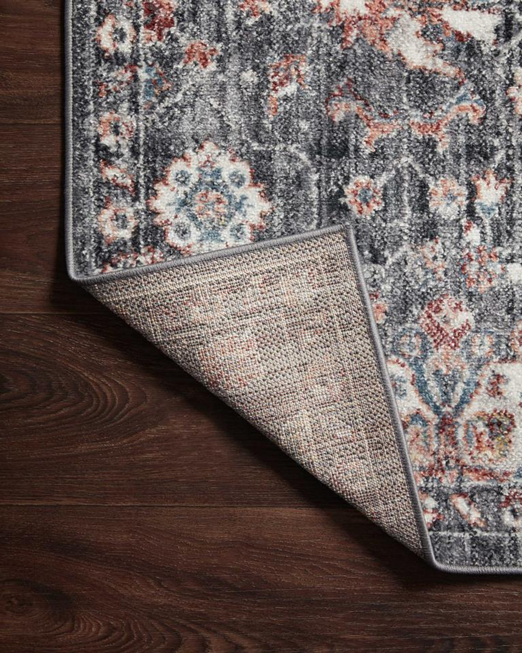 Loloi II Cassandra CSN-03 Charcoal Rust Area Rug Backing