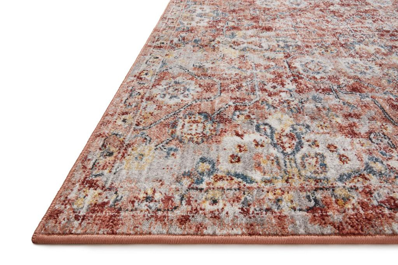 Loloi II Cassandra CSN-03 Rust Ivory Area Rug Angle