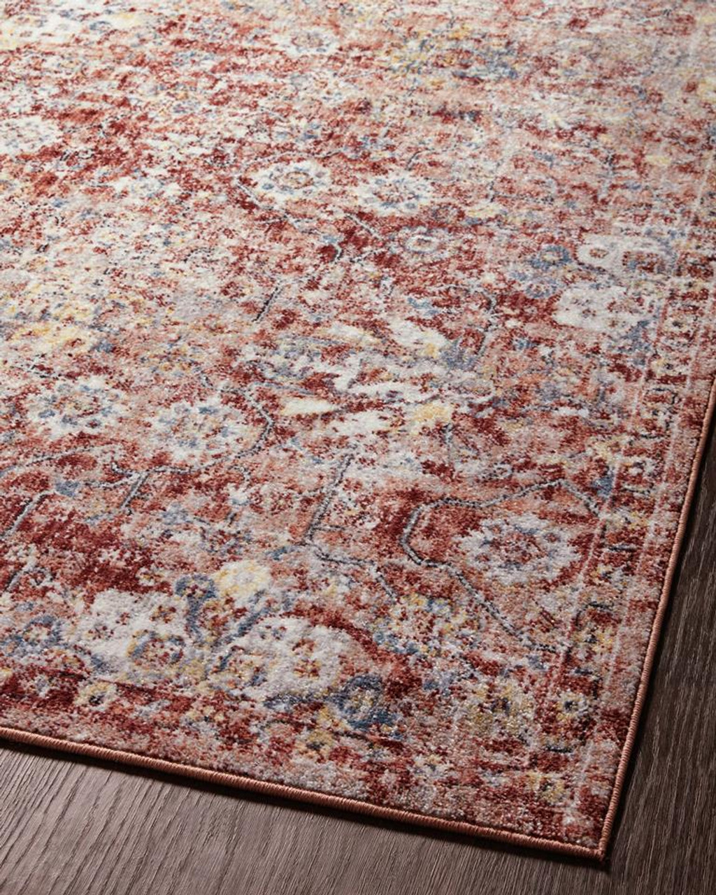 Loloi II Cassandra CSN-03 Rust Ivory Area Rug Angle 2