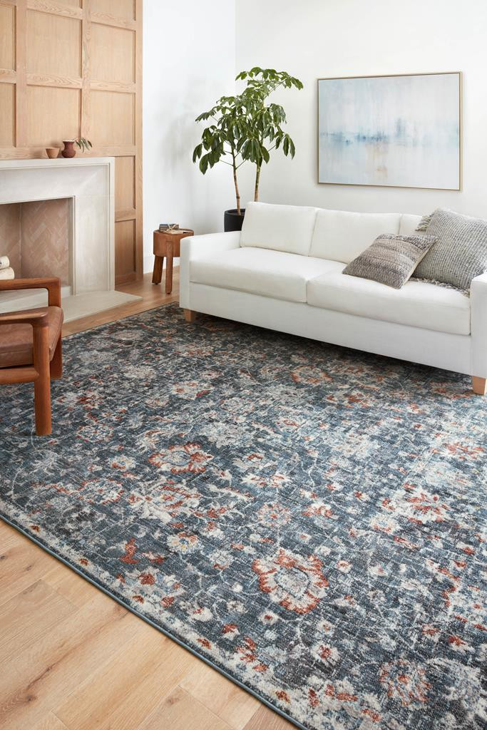 ラスカル9104 Loloi II Cassandra CSN-04 Blue Rust Rug - Carpet & Tile Mart