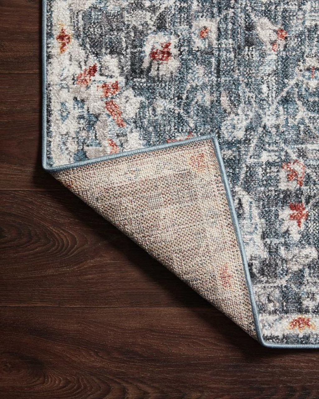 Loloi II Cassandra CSN-04 Blue Rust Area Rug Backing