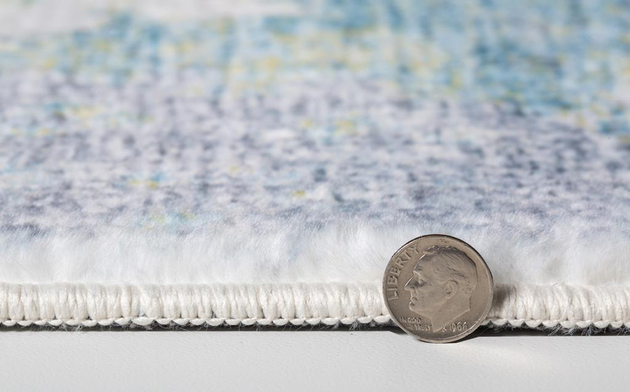 Kas Roxy 2806 Blue Yellow Nebula Area Rug Pile