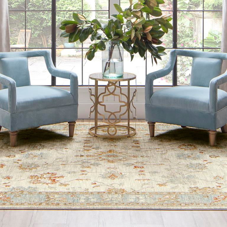 Karastan Adalia RG847-741 Iznik Cream Area Rug - Carpet & Tile Mart