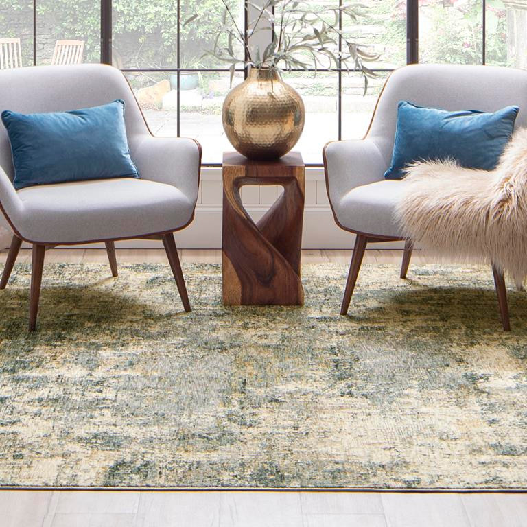 Karastan Marash RG842-131 Ankara Grey Area Rug Room Scene