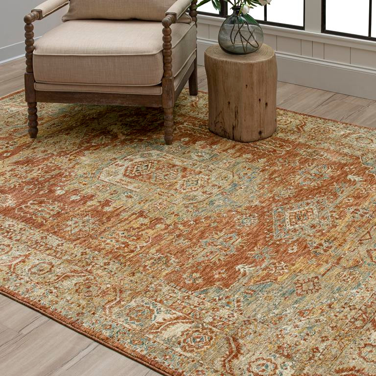 Karastan Marash RG846-780 Palu Rust Area Rug Room Scene 2
