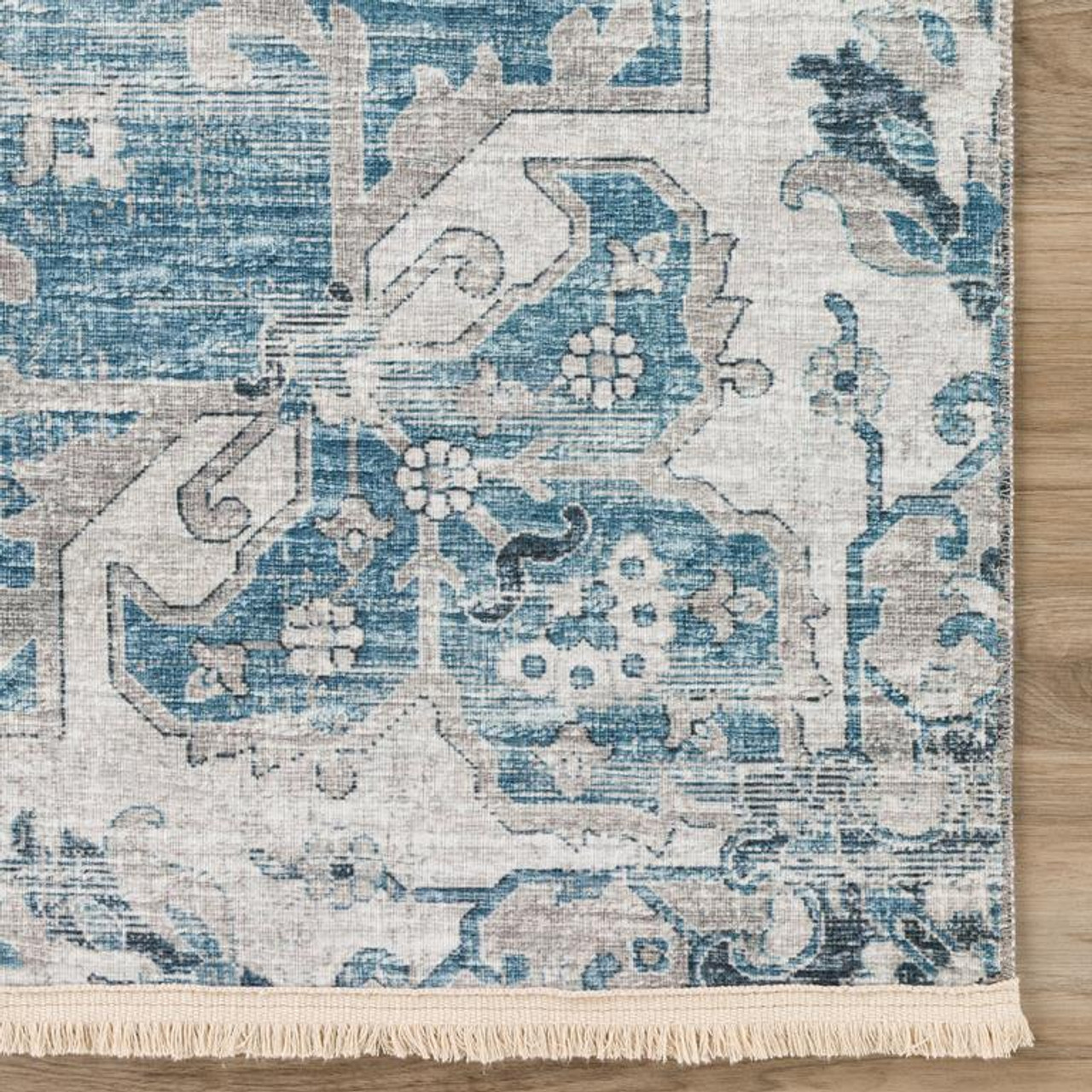 Dalyn Marbella MB3 Denim Area Rug Corner