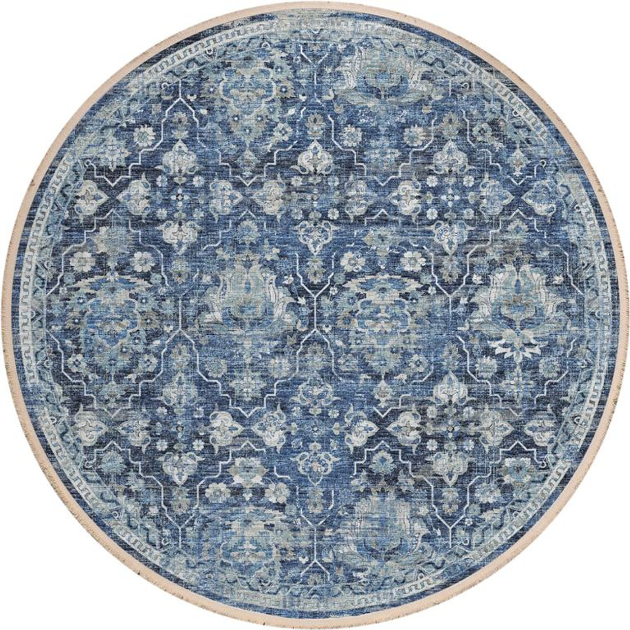 Dalyn Marbella MB4 Navy Round Area Rug