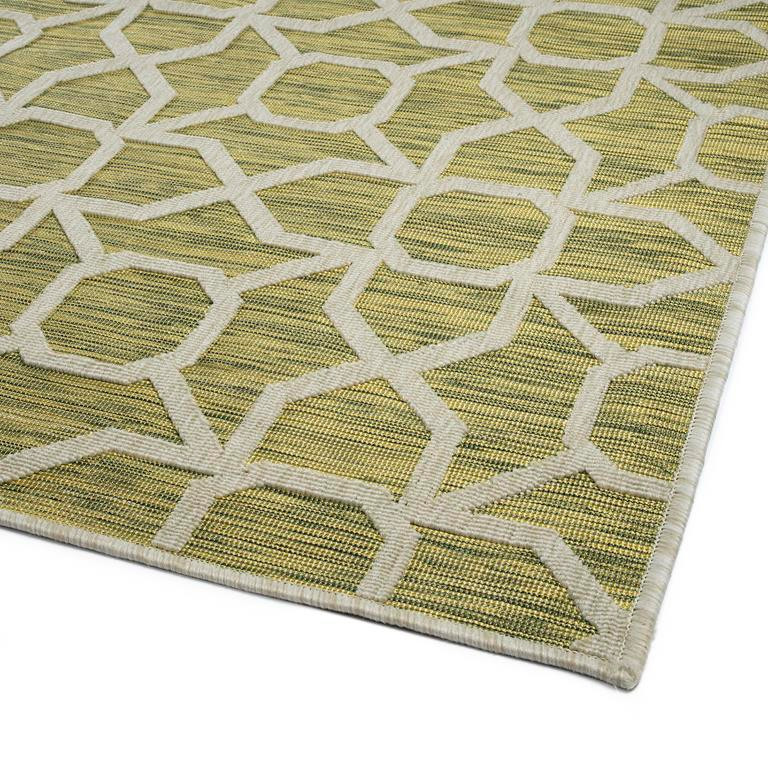 Kaleen Cove COV01-96 Lime Green Area Rug Corner