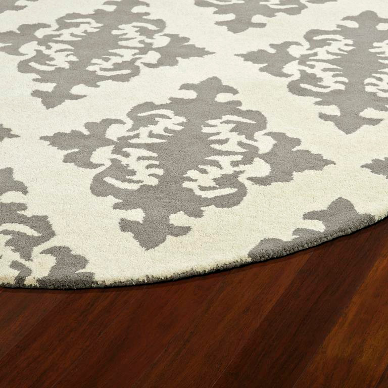 Kaleen Tara Rounds EVL05-75 Grey Area Rug Edge