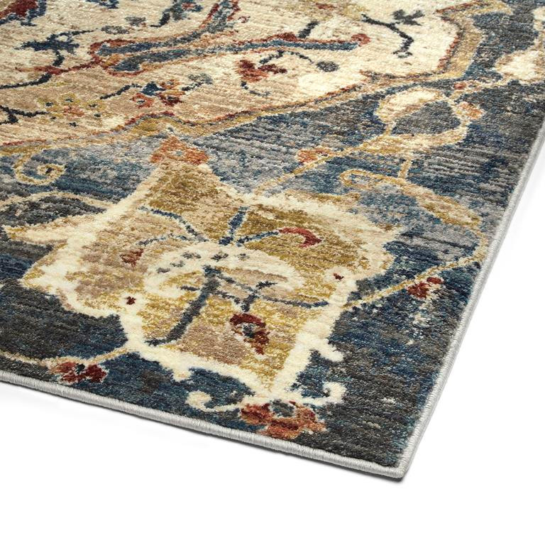 Kaleen Wynnlow WYN07-10 Denim Area Rug Corner