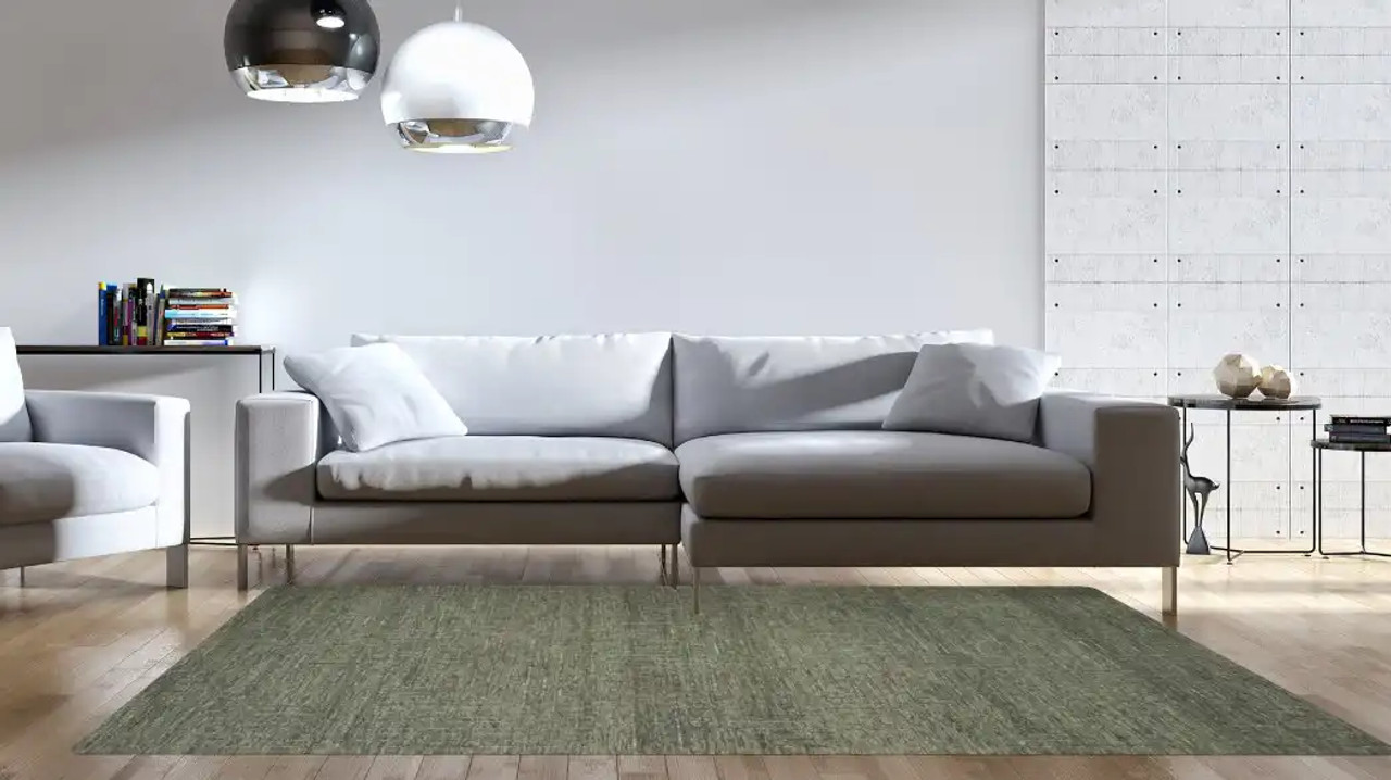 Sarah SAR-02 Moss Area Rug - Magnolia Home by Joanna Gaines Room Scene