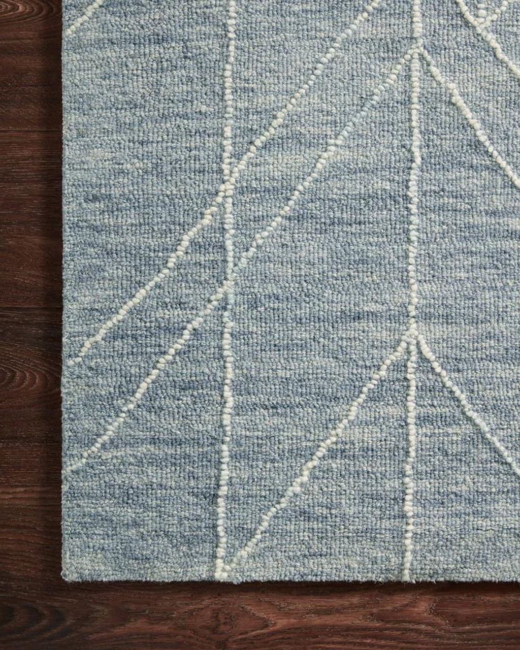 Sarah SAR-04 Denim Area Rug - Magnolia Home by Joanna Gaines Corner