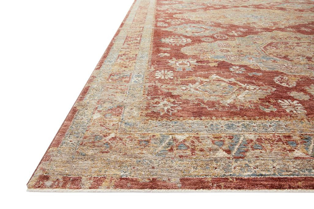 Loloi Gaia GAA-02 Gold Brick Area Rug Angle