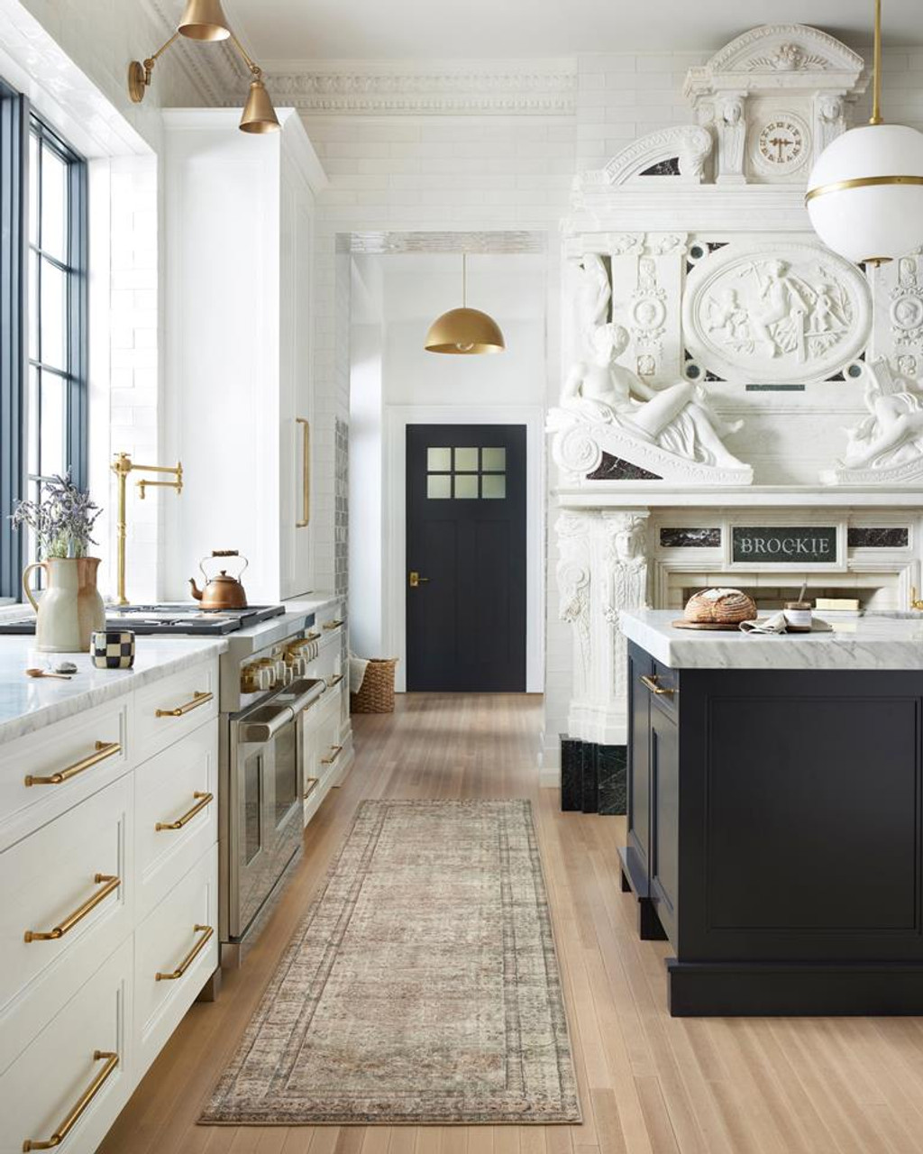 Loloi II Margot MAT-01 Antique Sage Runner Area Rug Room Scene