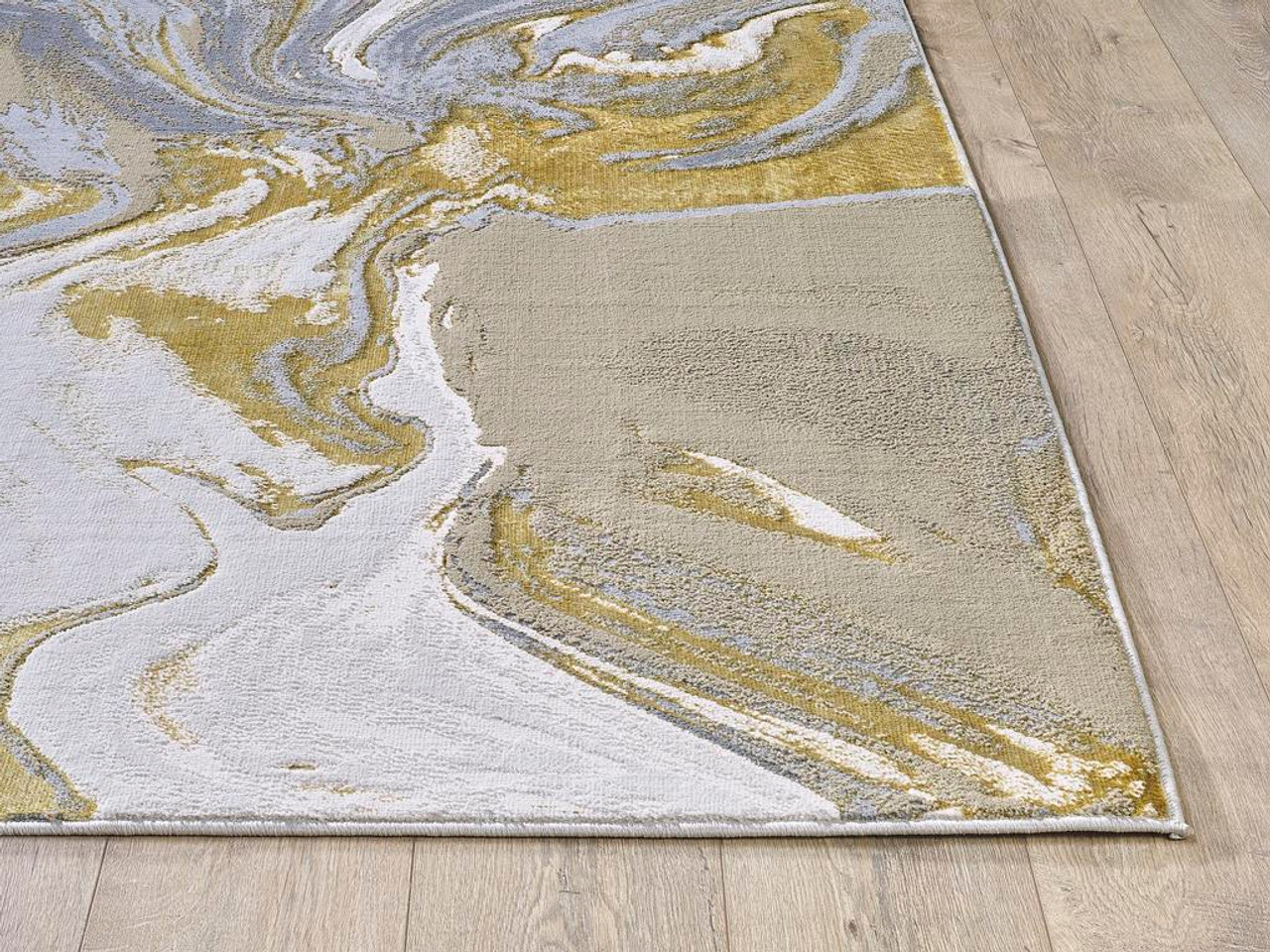 Kas Luna 7149 Ivory Blue Illusions Area Rug Corner