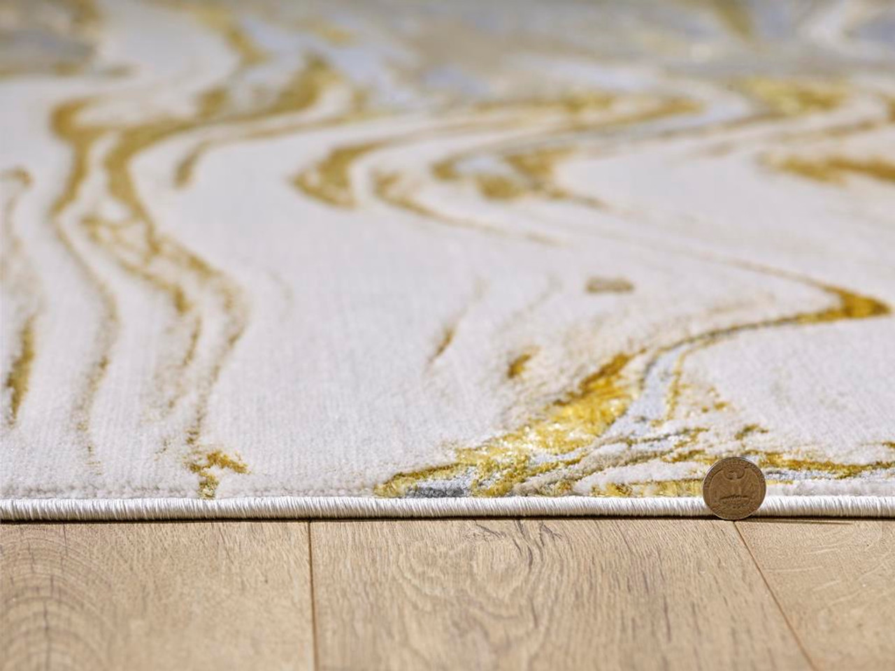 Kas Luna 7149 Ivory Blue Illusions Area Rug Pile