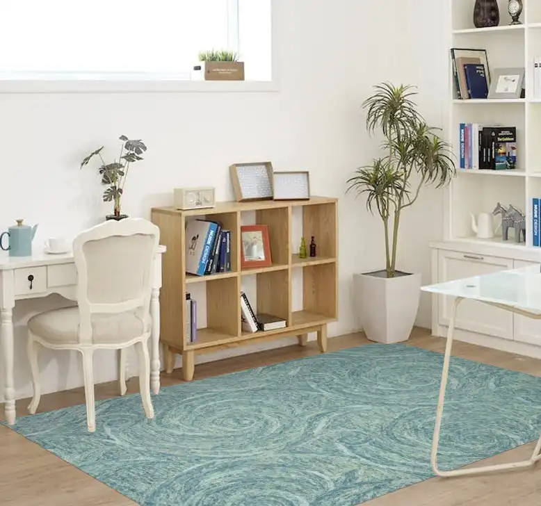 Kas Serenity 1260 Blue Waves Area Rug Room Scene