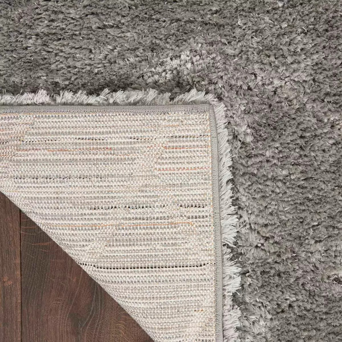 Nourison Dreamy Shag DRS03 Grey Area Rug Backing