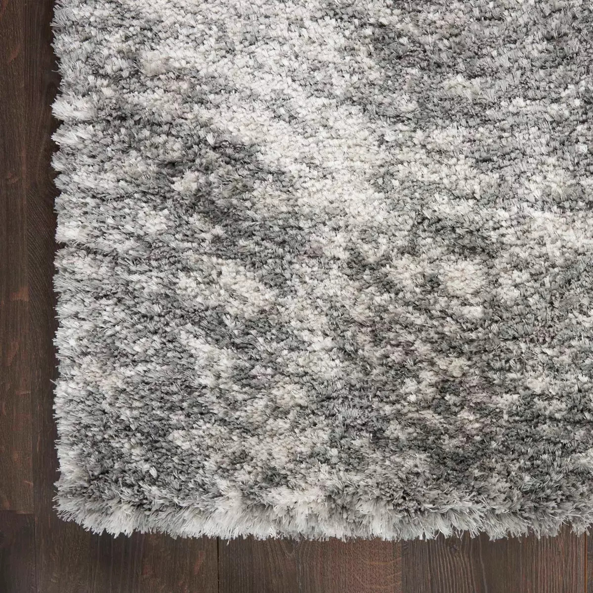 Nourison Dreamy Shag DRS04 Charcoal Area Rug Corner