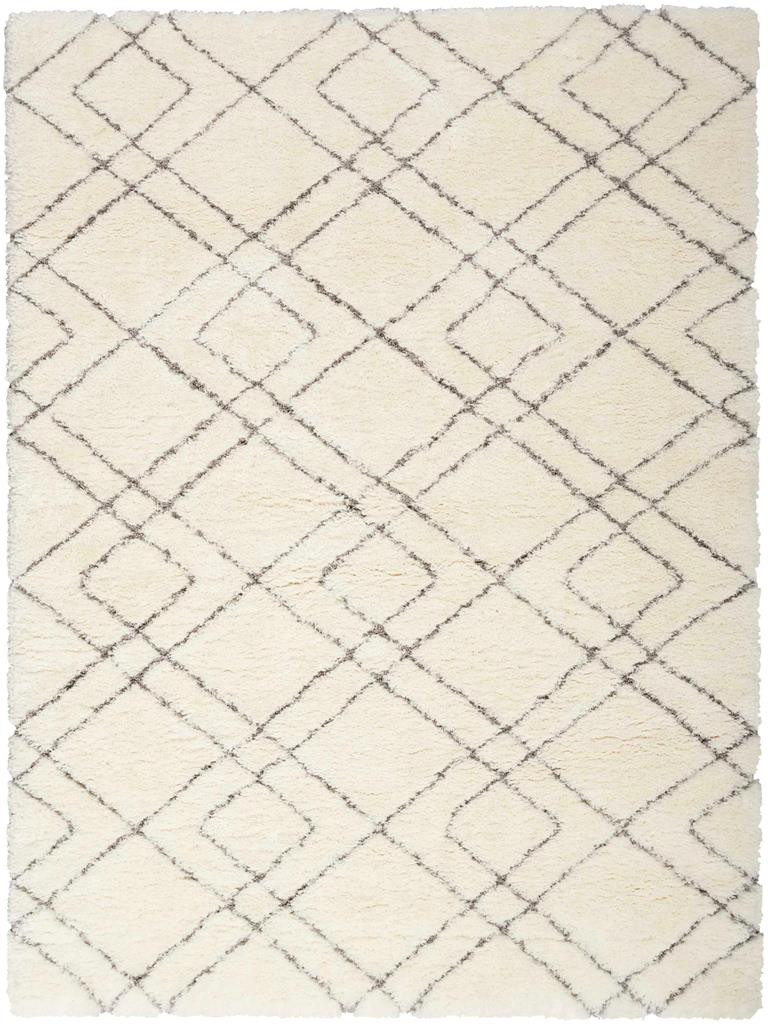 Nourison Dreamy Shag DRS07 Ivory Grey Area Rug