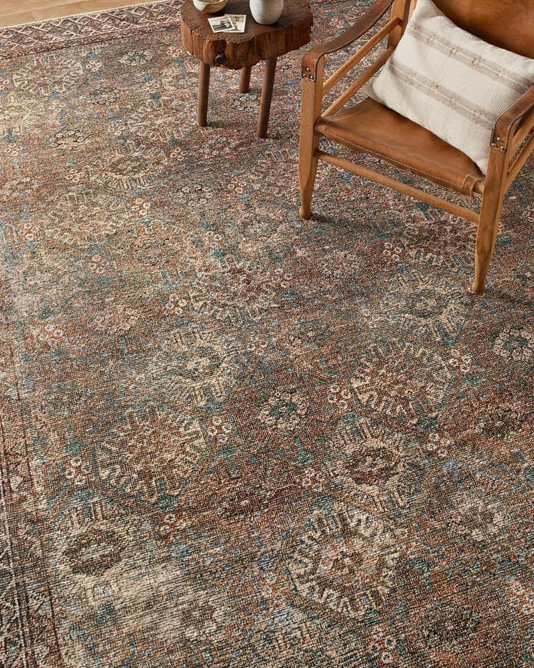 Billie BIL-04 Aqua Rust Area Rug - Amber Lewis x Loloi - Carpet