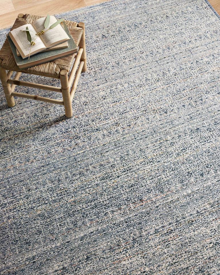 Zuma ZUM-01 Denim Ivory Area Rug - Amber Lewis x Loloi - Carpet