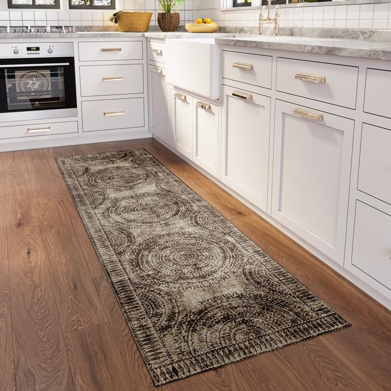 Dalyn Sedona SN7 Taupe Runner Area Rug Room Scene