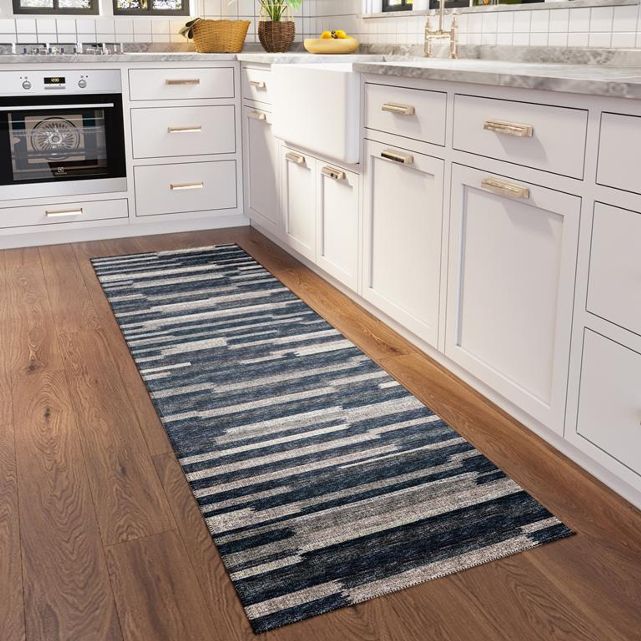 Dalyn Sedona SN8 Slate Runner Area Rug Room Scene