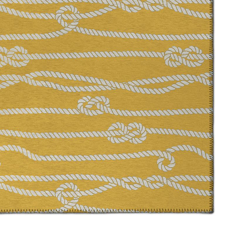 Dalyn Harbor HA7 Gold Area Rug Corner