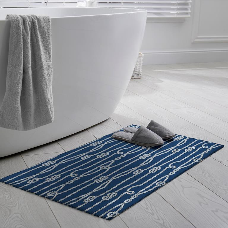 Dalyn Harbor HA7 Navy Scatter Area Rug Room Scene