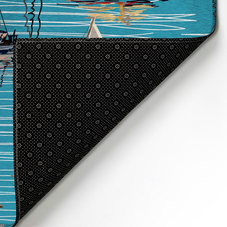 Dalyn Harbor HA8 Teal Area Rug Backing