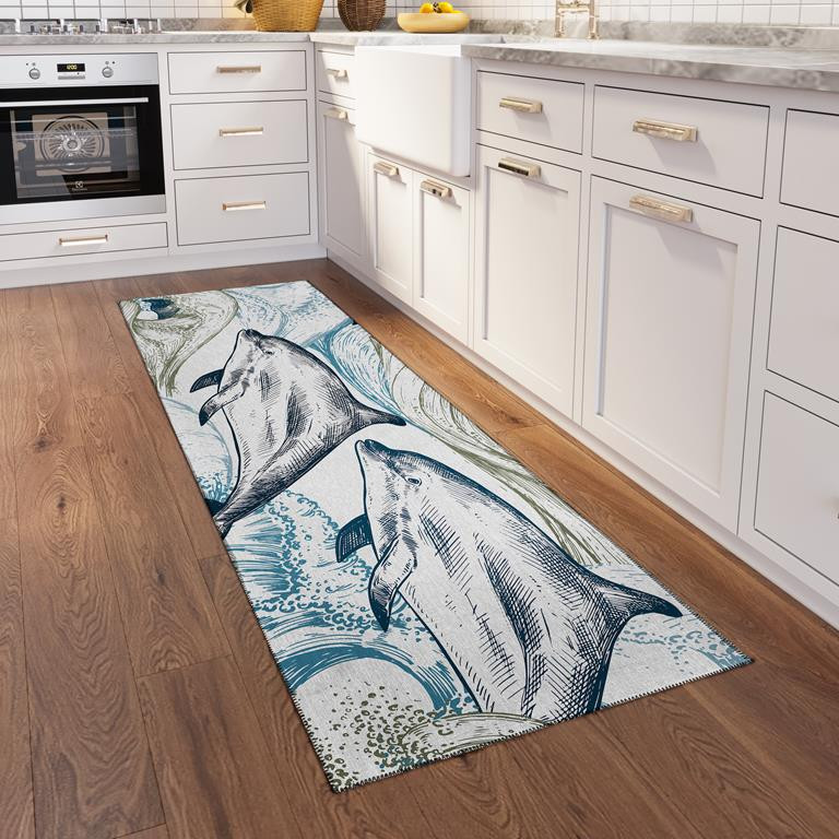 Dalyn Harbor HA10 Ivory Runner Area Rug Room Scene