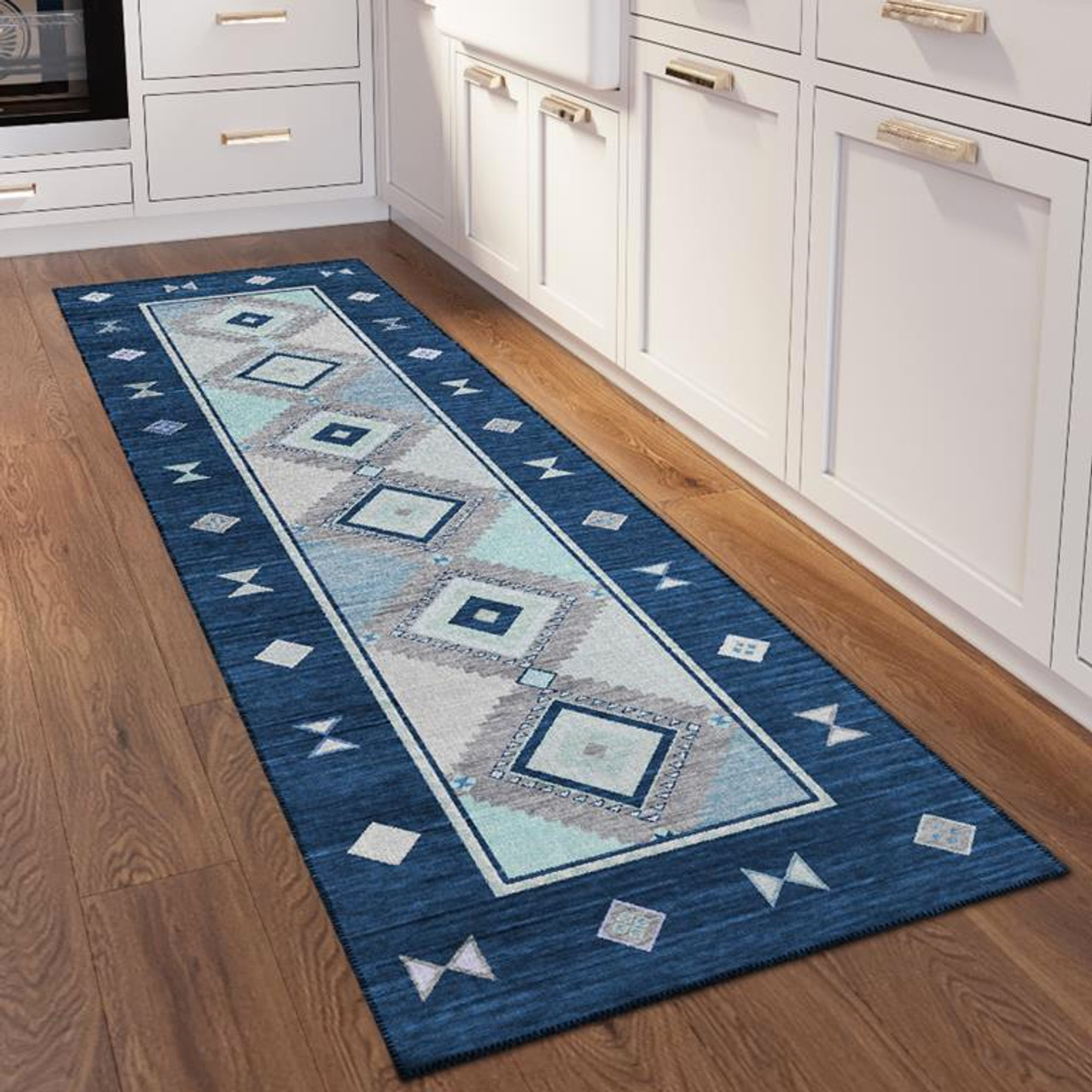 Dalyn Phoenix PH2 Denim Runner Area Rug Room Scene