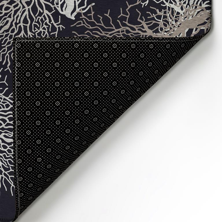 Dalyn Seabreeze SZ3 Black Area Rug Backing