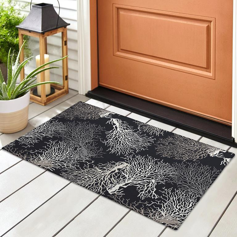 Dalyn Seabreeze SZ3 Black Scatter Area Rug Room Scene