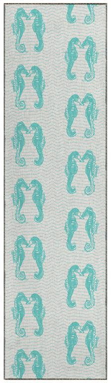 Dalyn Seabreeze SZ15 Teal Runner Area Rug